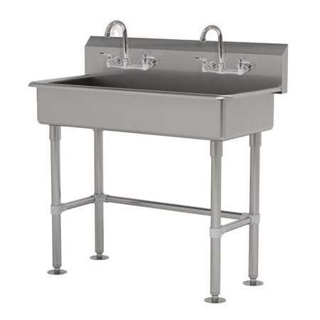 Advance Tabco 2 Stat ADA NSF 14 Ga. 304 SS Floor Mounted Sink - Faucet Included FS-FM-40-ADA-F
